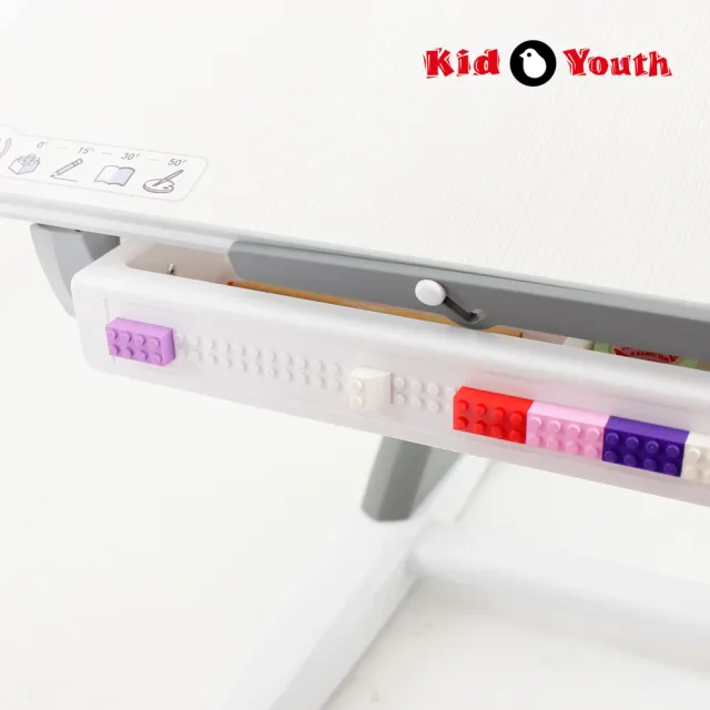【Kid2Youth 大將作】兒童氣壓升降桌椅組 寬100cm G2C+XS&BABO C(成長書桌/3歲到成人可用/可調桌板角度)