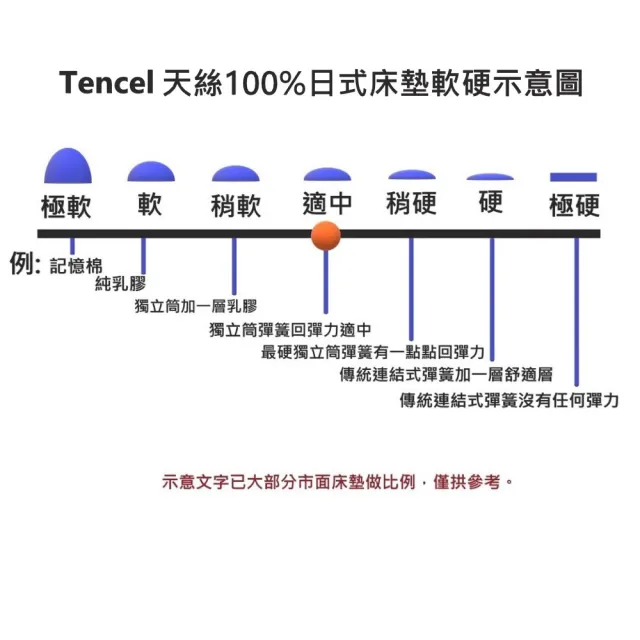 【富郁床墊】Tencel天絲100%日式床墊5cm 3.5尺105x190X5cm(不容易凹陷 台灣床墊工廠直營)