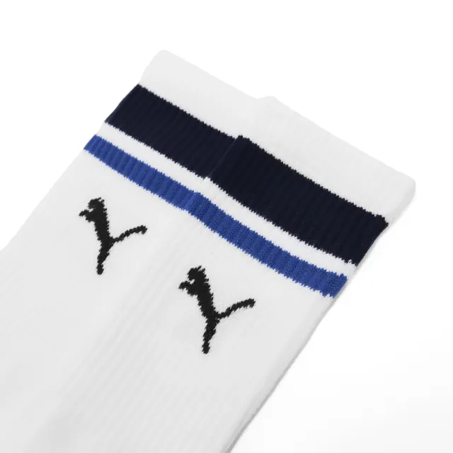 【PUMA】襪子 Fashion 白 藍 黑 中筒襪 長襪   條紋 穿搭 休閒襪(BB1092-06)