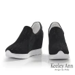 【Keeley Ann】沖孔水鑽內增高休閒鞋(黑色426822610-Ann系列)