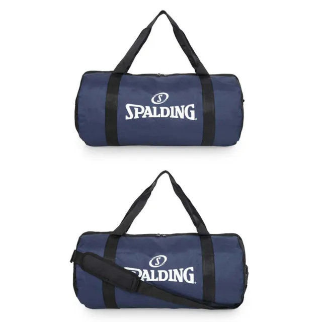 【SPALDING】休閒袋-側背包 裝備袋 手提包 肩背包 深藍白(SPB5332N60)