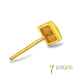 【Just Gold 鎮金店】搖滾鉚釘系列 黃金單耳耳環-純金-小