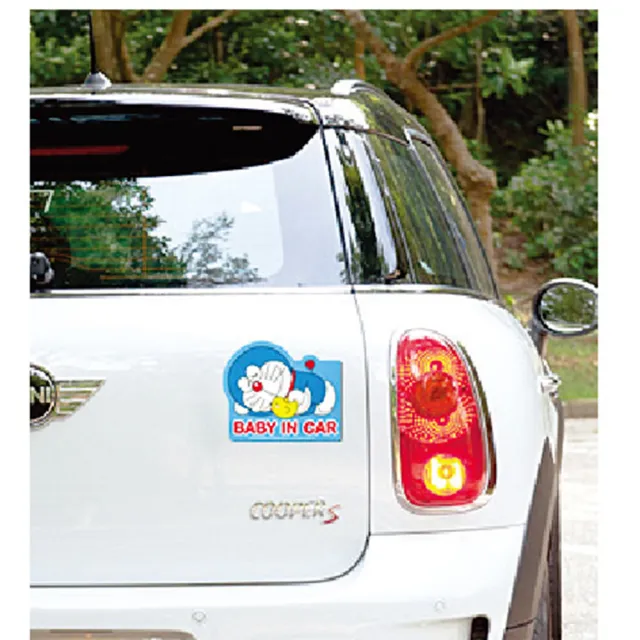 【Doraemon 哆啦A夢】磁性車身貼 BABY IN CAR(台灣製)