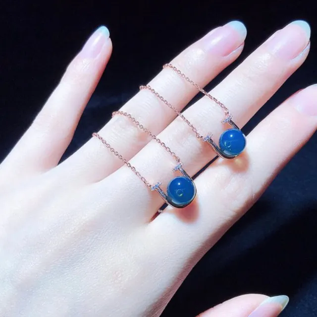 【勝弘珠寶】多明尼加藍珀U型項鍊-8mm