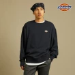 【Dickies】男款深海軍藍純棉經典三色Logo刺繡徽章大學T｜DK011033CG7