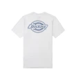 【Dickies】男女款白色純棉前後品牌Logo印花短袖T恤｜DK011799C4D