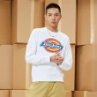 【Dickies】男款白色純棉經典Logo印花大學T｜DK008714C4D