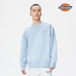 【Dickies】男款淺灰藍經典三色Logo標誌內抓絨大學T｜DK010957C99