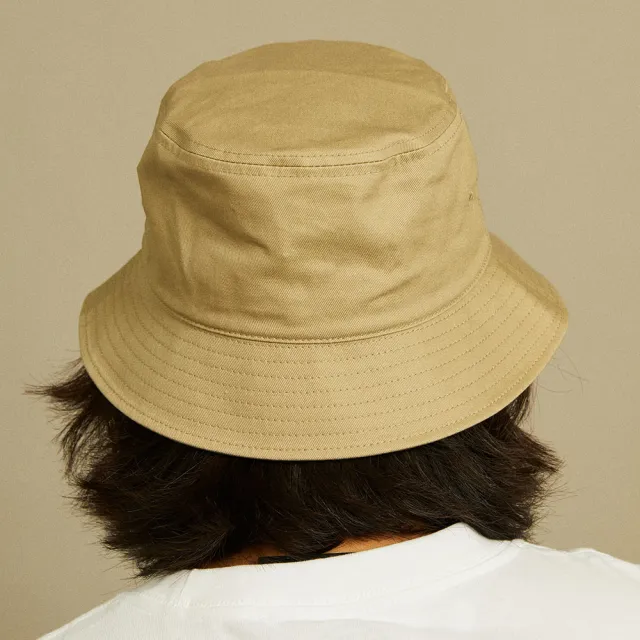 【Dickies】男女款卡其色純棉經典三色Logo漁夫帽｜DK012240KHK(帽子)