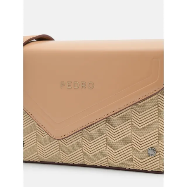 【PEDRO】Taper 帆布方型硬殼斜背包-黑/暖沙色(小CK高端品牌 新品上市 名人穿搭)