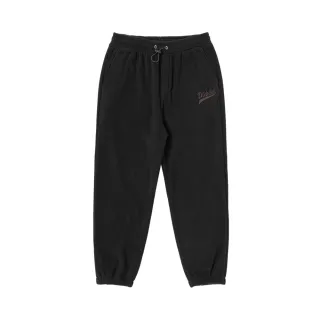 【Dickies】男款黑色抓絨刺繡Logo寬鬆休閒長褲｜DK012302BLK