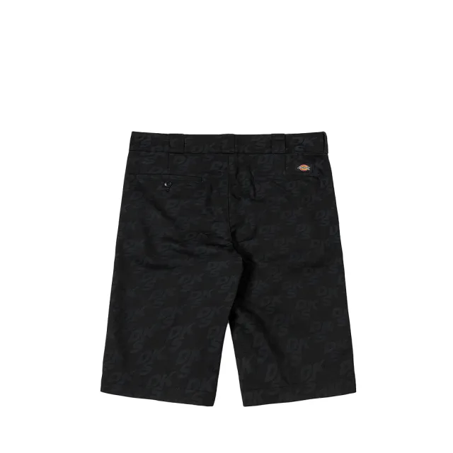 【Dickies】男款黑色斜紋滿版質感印花短褲｜DK011585BLK