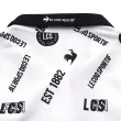 【LE COQ SPORTIF 公雞】高爾夫系列 女款白色滿版印花POLO長袖棉衫 QLS2T106