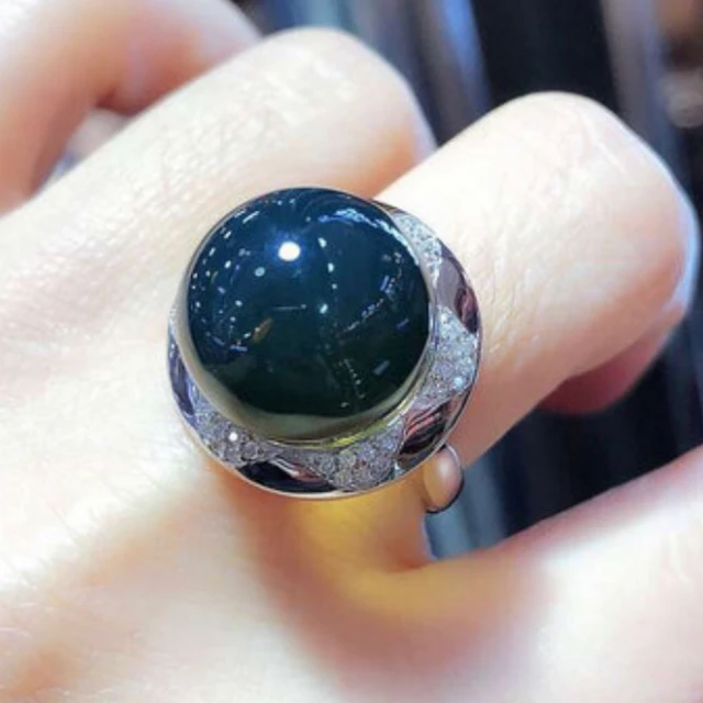 【勝弘珠寶】多明尼加藍珀精緻版戒指-14mm
