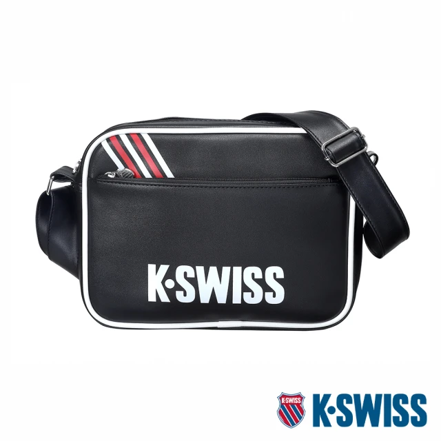 K-SWISSK-SWISS 皮革側背包 Leather Bag Small-黑(BG369-008)