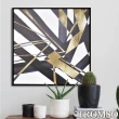 【TROMSO】時尚風華抽象有框畫大幅-摩登輝煌60X60CM(有框畫掛畫掛飾)