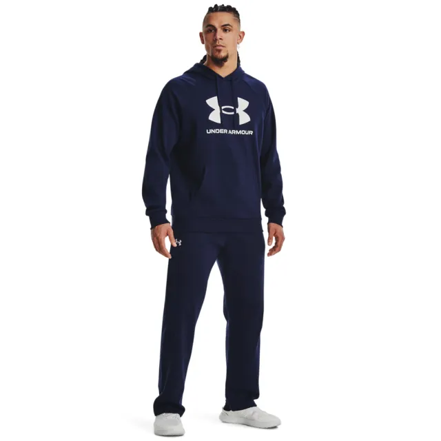 【UNDER ARMOUR】UA 男 Rival Fleece 長褲_1379770-410(藍色)