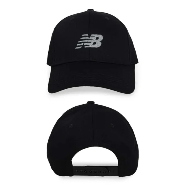 【NEW BALANCE】運動帽-純棉 防曬 棒球帽 遮陽帽 老帽 鴨舌帽 帽子 NB(LAH41013BK)