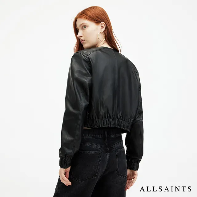 【ALLSAINTS】EVERLY 短版羊皮飛行員外套皮衣 W018LA(常規版型)