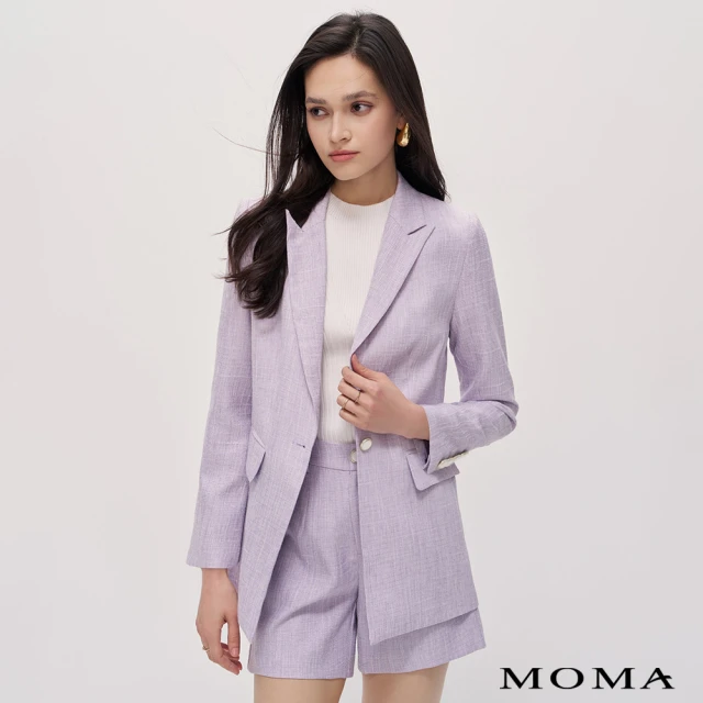 MOMA 浪漫薰衣草亮紗西裝外套(淺紫)