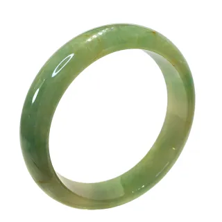 【文華珠寶】翡翠冰糯果綠玉鐲 手圍17.8 平安鐲(翡翠玉鐲)