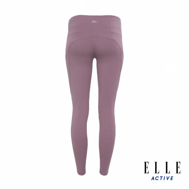 【ELLE ACTIVE】女款 腰側口袋剪接瑜珈褲-藕粉色(EA24M2W3703#76)