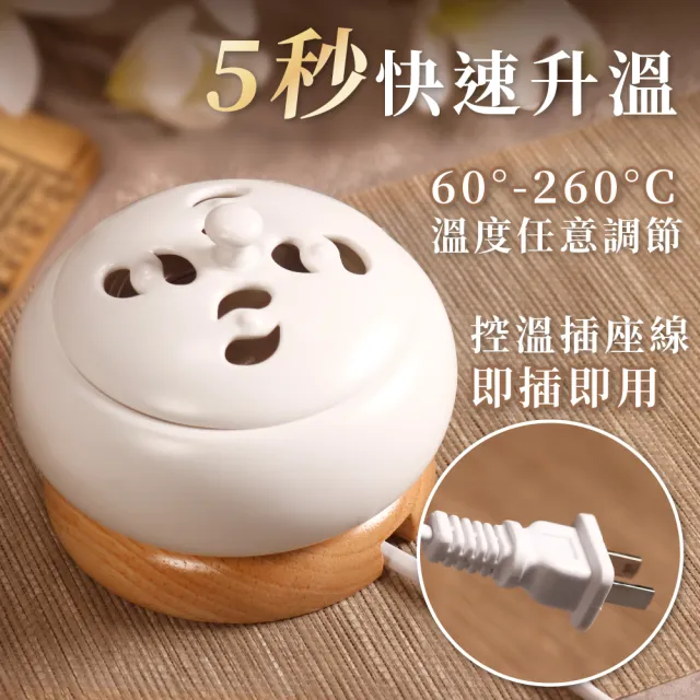 【原木香】官方直營 無煙薰香爐 初元品香爐(110V插電式 電薰爐 電子薰香爐 電子香爐 定時1-8小時 溫度60-26