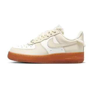 【NIKE 耐吉】Air Force 1 Low 女鞋 白色 焦糖牛奶 AF1 絨毛 低筒 運動 休閒 休閒鞋 FV3701-119