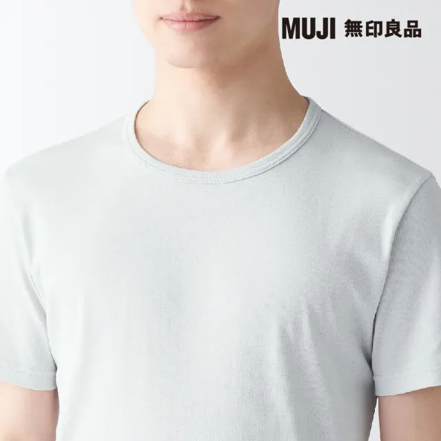 【MUJI 無印良品】男清爽舒適棉質圓領短袖T恤(共3色)