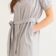 【Arnold Palmer 雨傘】女裝-簡約氣質綁帶襯衫連身裙(淺灰色)