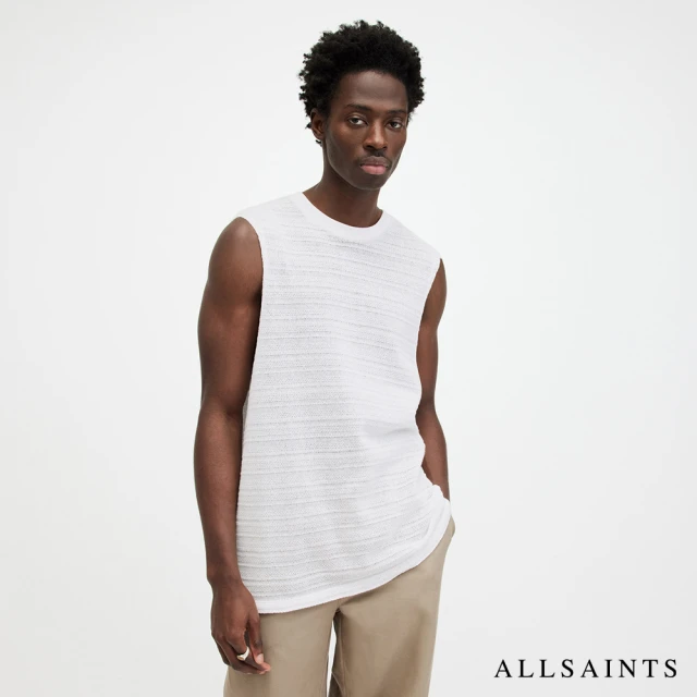 ALLSAINTS DRAX 純棉寬鬆無袖背心-白 MD520Z(舒適版型)