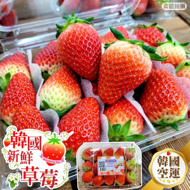 WANG 蔬果 韓國空運新鮮草莓(1盒_500g/盒)