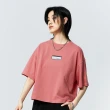 【Dickies】女款茶玫瑰色純棉重磅趣味印花寬鬆版型短袖T恤｜DK010849B81