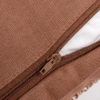 【HOLA】艾禮思緹花編織棉質抱枕套30x60cm 甜栗咖