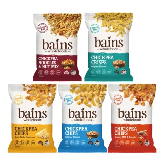 【澳洲 BAINS WHOLEFOOD】鷹嘴豆零食脆片100g-7款任選(非油炸、無麩質、無人工色素)