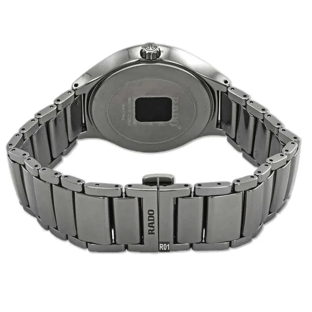 【Rado 雷達表】官方授權 True真我真鑽機械腕錶 40㎜電漿陶瓷4鑽款-加上鍊機＆5豪禮 R01(R27057712)