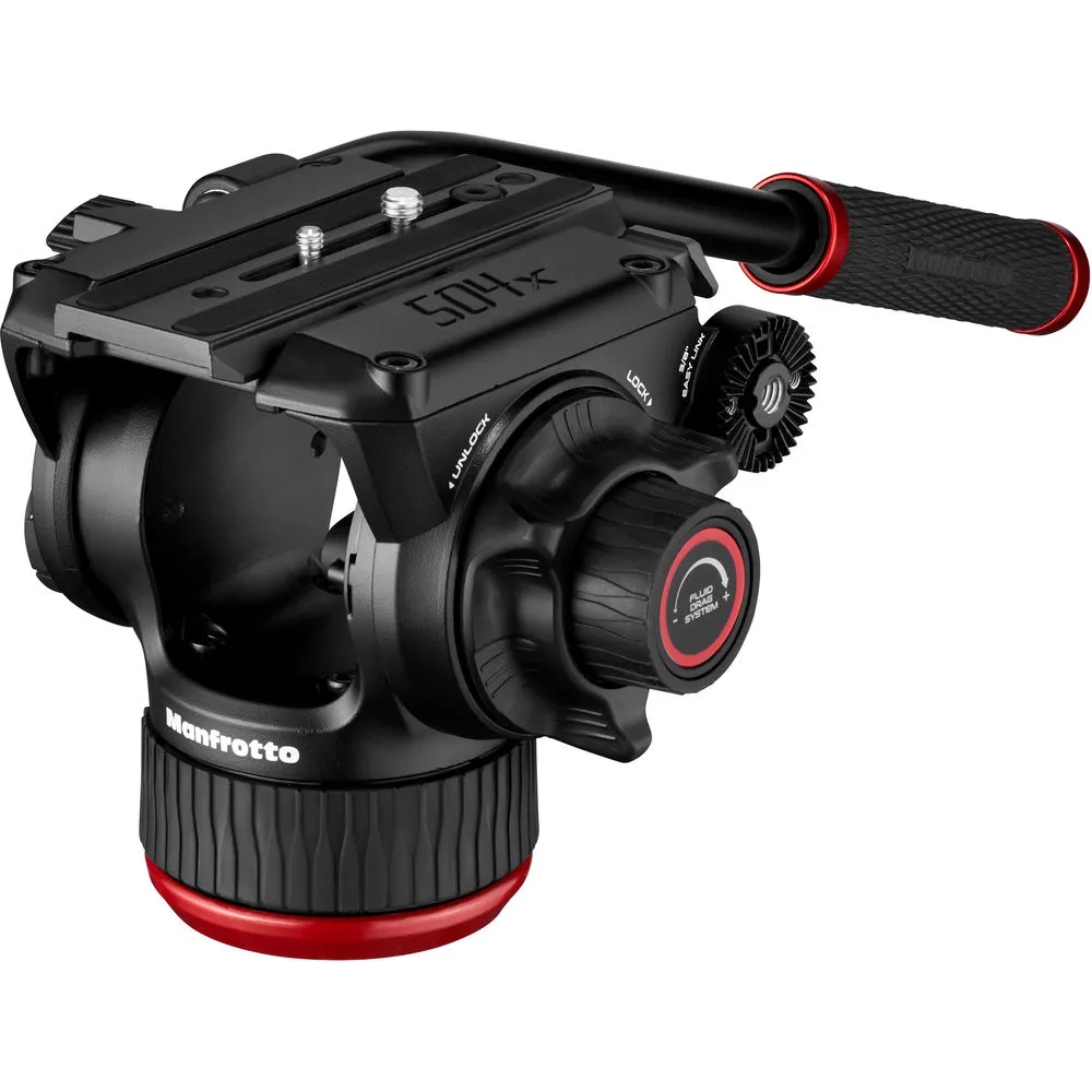 【Manfrotto 曼富圖】504X MVH504XAH 液壓攝錄兩用雲台(公司貨 油壓雲台 飛羽攝影 載重12公斤)