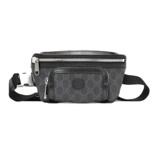 【GUCCI 古馳】682933 新款Retro系列GG Supreme帆布胸包腰包(黑色90cm)