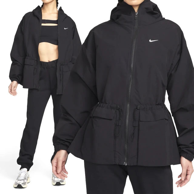 NIKE 耐吉 AS W NSW TREND WVN JKT 女款 黑色 連帽 寬版 防曬 防潑水 休閒 外套 FN3670-010