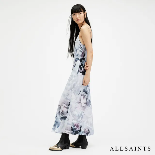 【ALLSAINTS】BRYONY VALLEY 花卉印花修身中長版洋裝 WD628Z(修身版型)