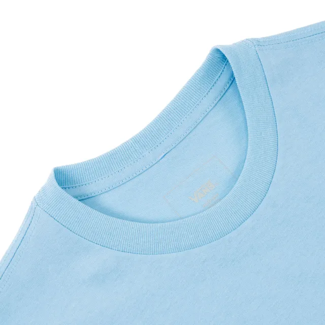 【VANS 官方旗艦】Checker Logo 中童款天藍色短袖T恤