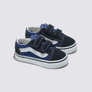 【VANS 官方旗艦】Old Skool V 小童款海軍藍色滑板鞋/休閒鞋