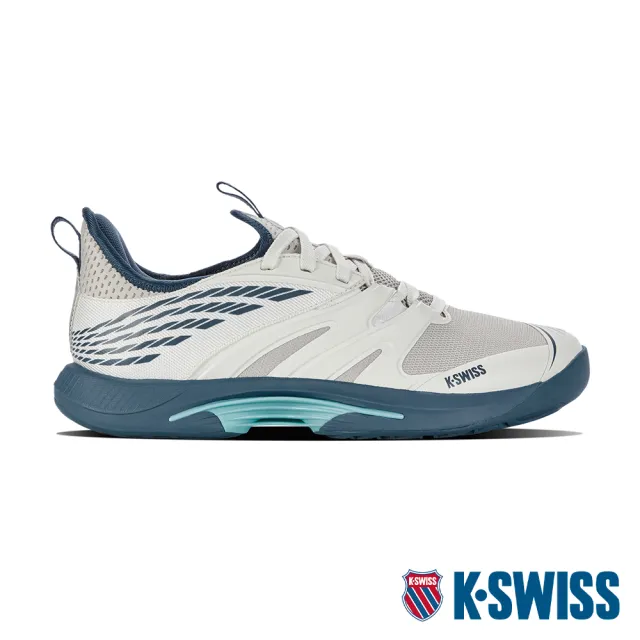 【K-SWISS】輕量進階網球鞋 SpeedTrac-男-白/藍(07392-161)