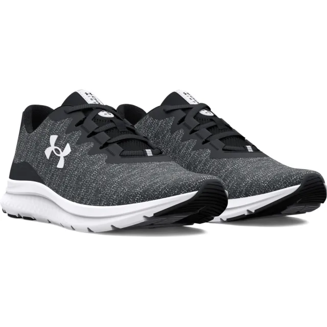 【UNDER ARMOUR】UA 女 Charged Impulse 3 Knit 慢跑鞋 運動鞋-3026686-001(黑灰)