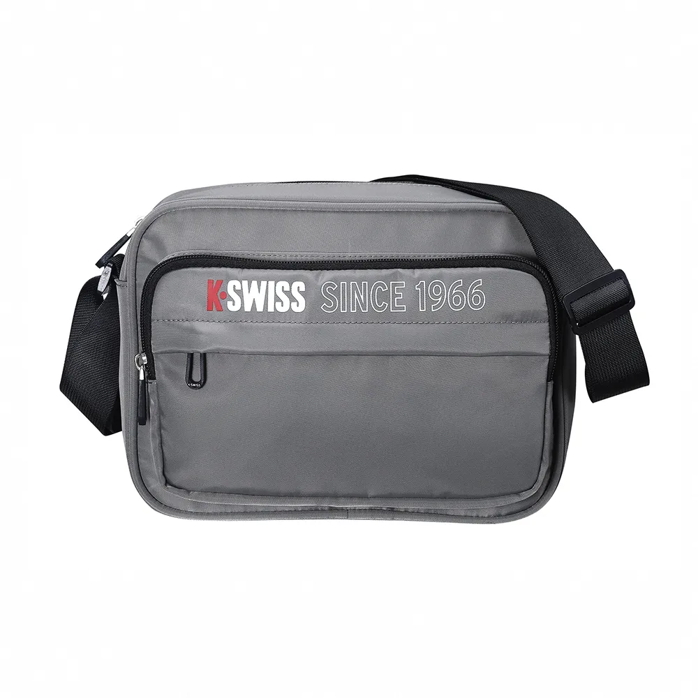 【K-SWISS】運動斜肩包 Shoulder Bag-灰(BG370-057)