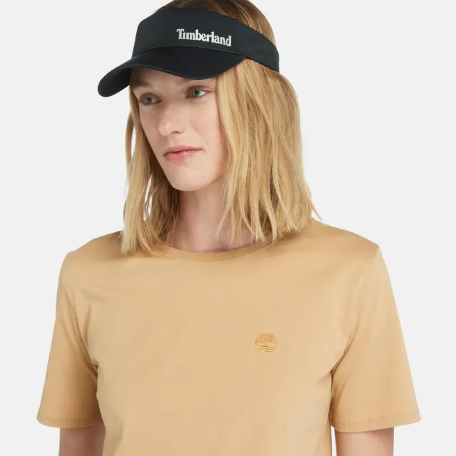 【Timberland】女款小麥色短袖休閒T恤(A6ATEEH3)