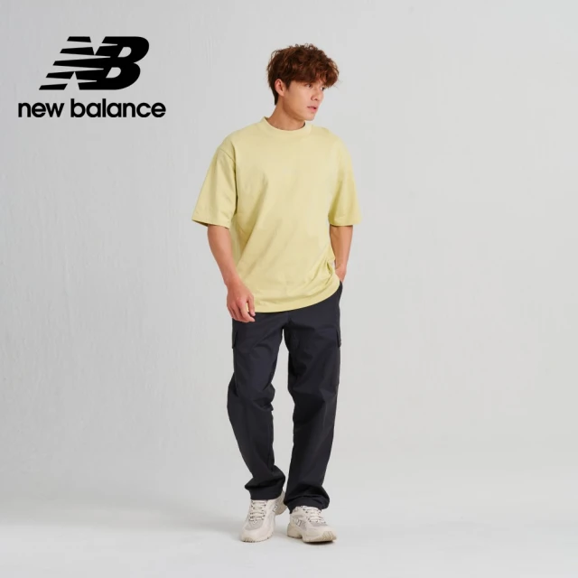 NEW BALANCE NB 圓領刺繡LOGO短袖上衣_男性_薑黃色_AMT33560MRO(亞版 版型正常)