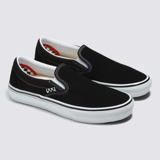 【VANS 官方旗艦】Skate Slip-On 男女款黑色專業滑板鞋/休閒鞋