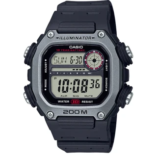 【CASIO 卡西歐】卡西歐運動電子膠帶錶-黑(DW-291H-1A 台灣公司貨)
