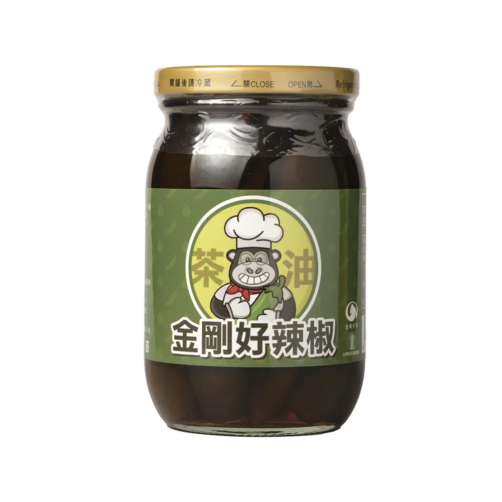 【長濱農會】金剛好辣椒450gX1罐(苦茶油剝皮辣椒)